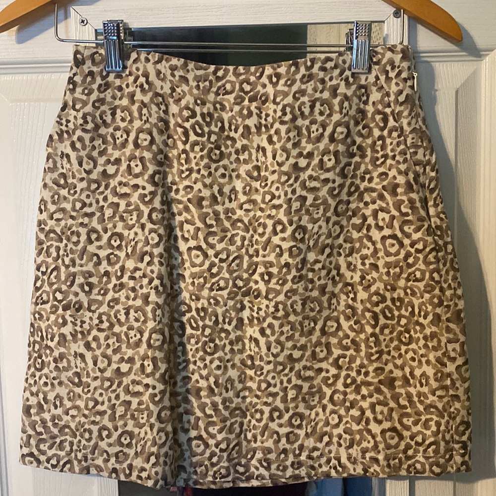 - Mango mini skirt with pockets animal print xxs